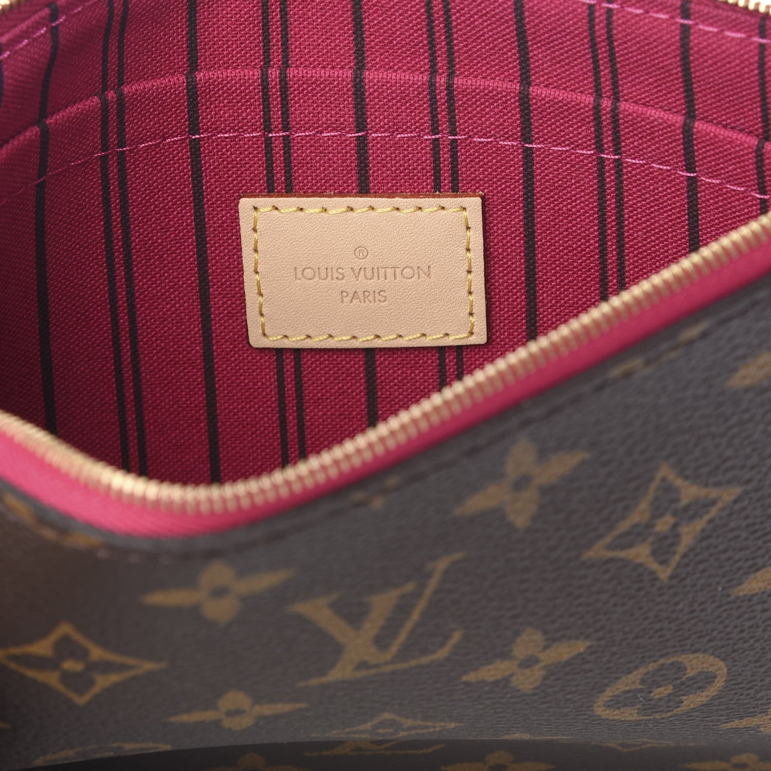 Louis Vuitton Monogram Neverfull MM GM Pochette Pivoine 5 of 9