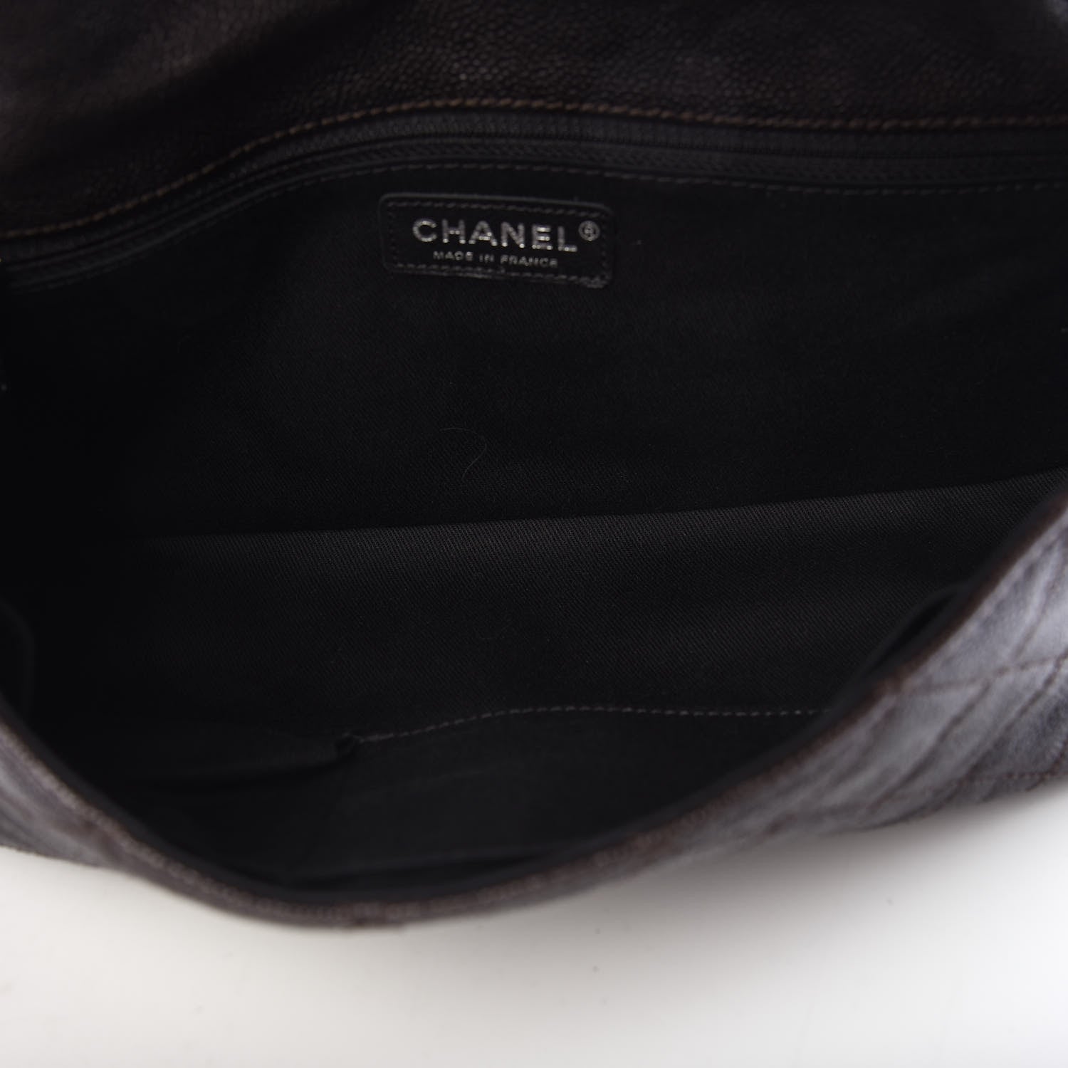 Chanel Caviar Quilted Jumbo Mademoiselle Flap Brown 5 of 10