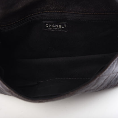 Chanel Caviar Quilted Jumbo Mademoiselle Flap Brown 5 of 10