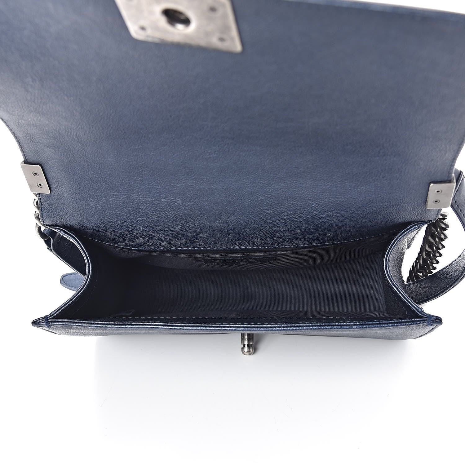 Chanel Calfskin Quilted Medium Boy Flap Dark Navy 5 of 10