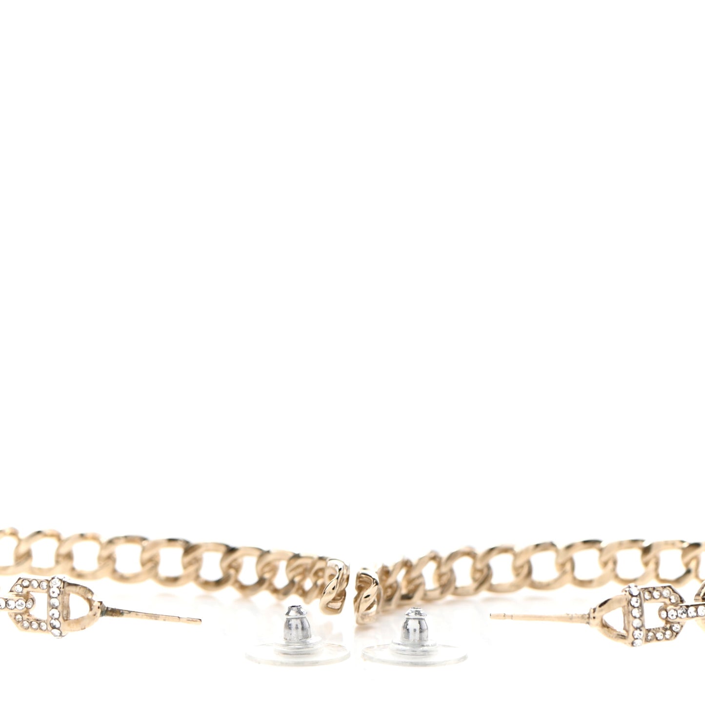 Crystal CC Vendome Hoop Earrings Gold