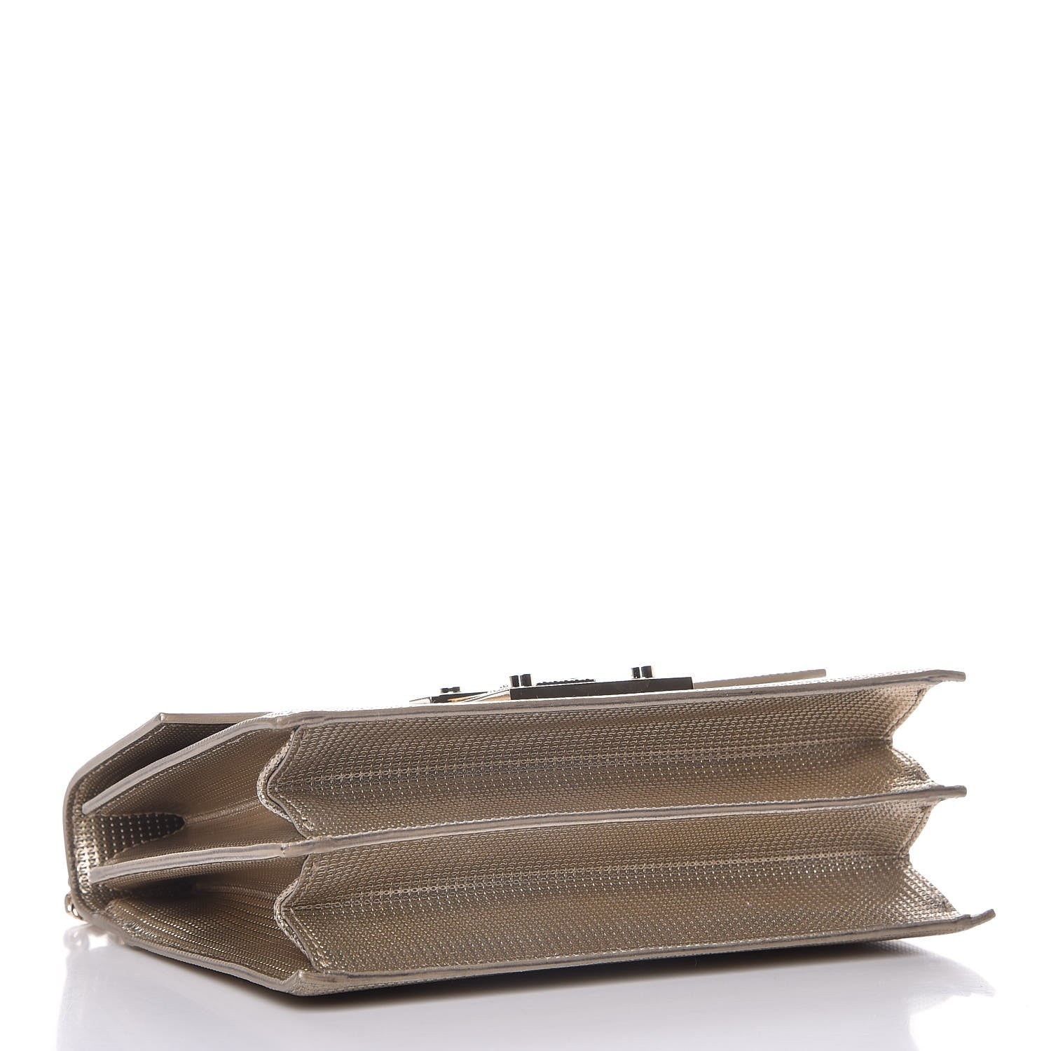 Versace Metallic Diamante Flap Shoulder Bag Gold 4 of 6