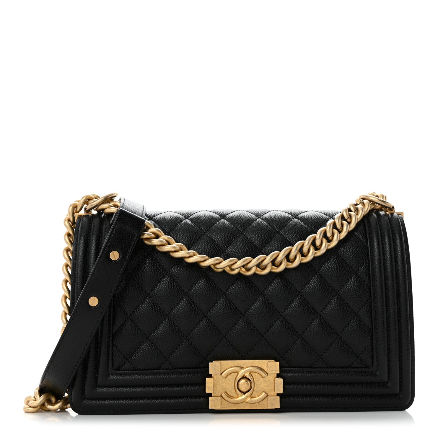 Chanel Caviar Quilted Medium Boy Flap Black 1 of 11