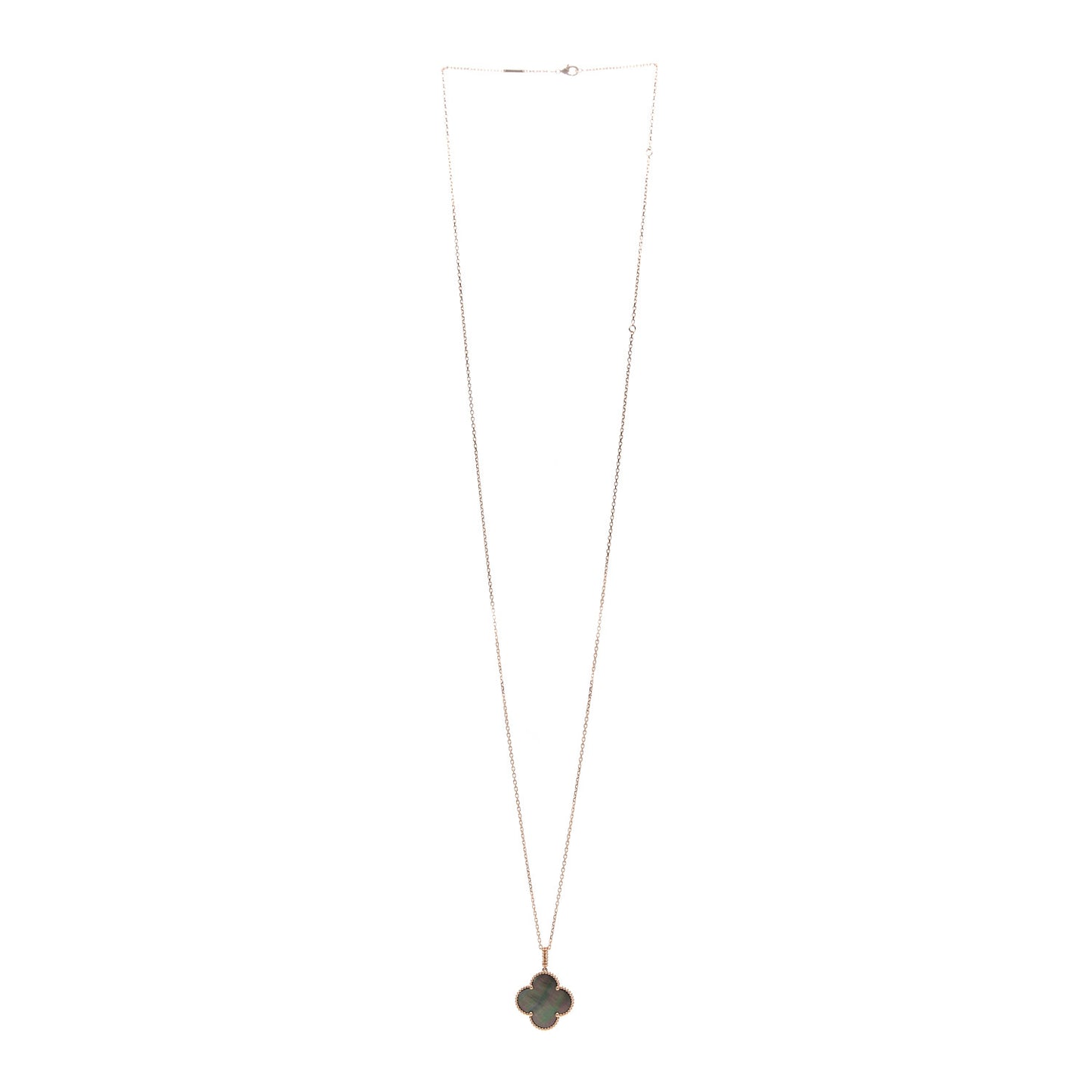 18K Rose Gold Gray Mother of Pearl Magic Alhambra Long Necklace