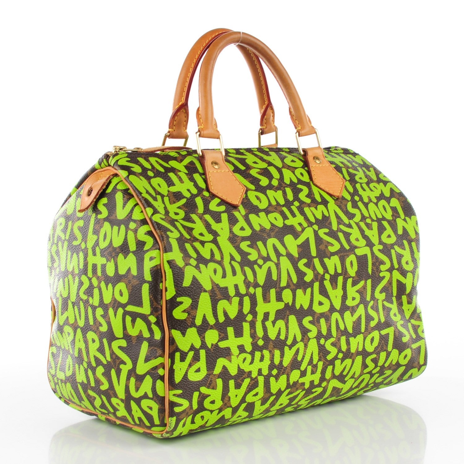Louis Vuitton Monogram Graffiti Speedy 30 Green 2 of 6