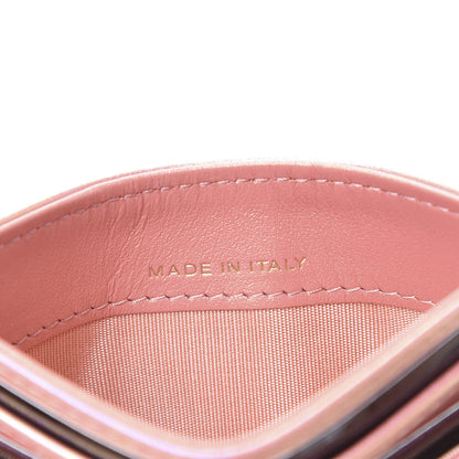 Chanel Iridescent Calfskin Quilted Chanel 19 Card Holder Pink 6 of 7