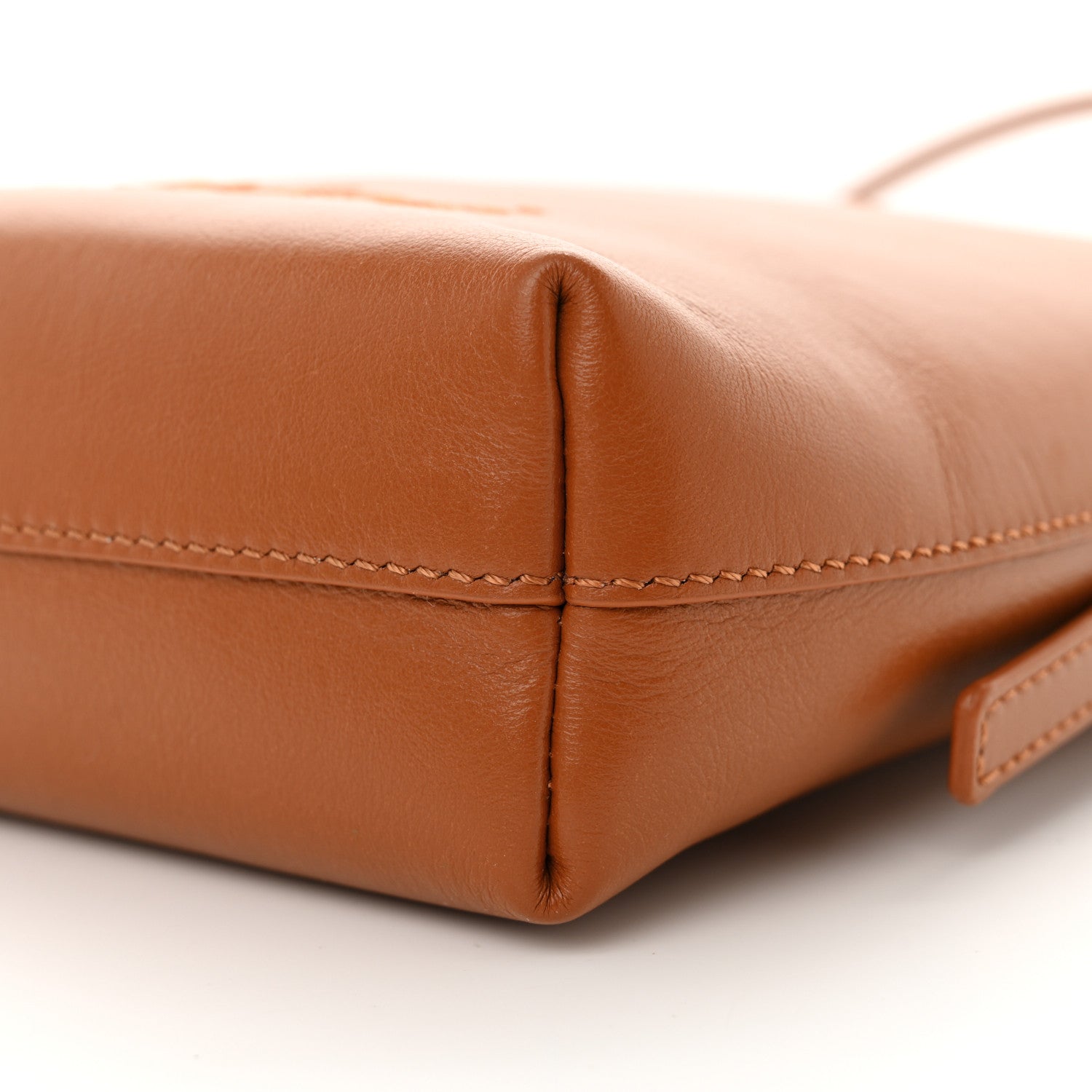 Chloe Shiny Calfskin Micro Sense Tote Bag Caramel 9 of 10