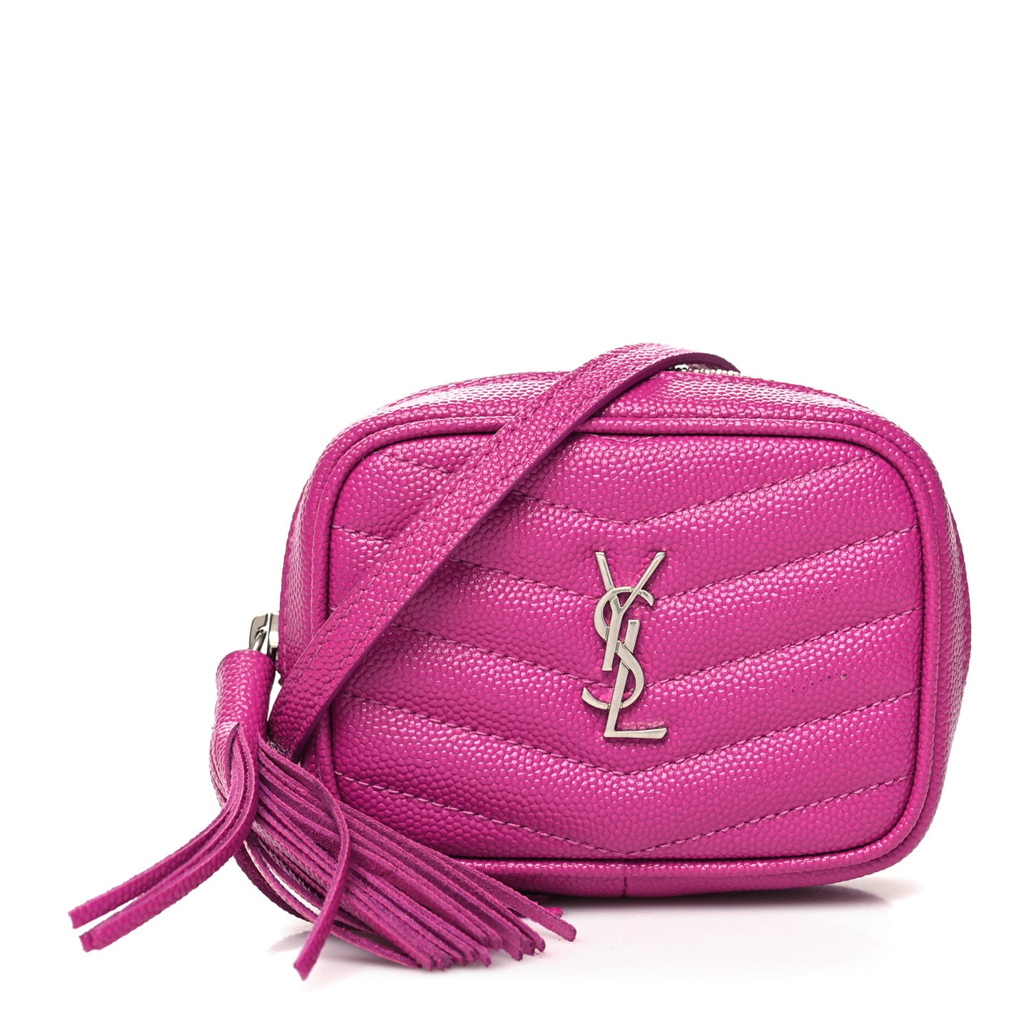 Grain De Poudre Matelasse Monogram Baby Lou Camera Bag Electric Fuxia