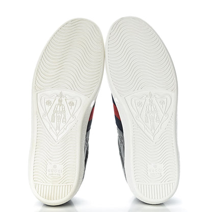 Gucci Guccissima Signature Web Mens Ace Sneakers 7 Melange Platinum 5 of 11