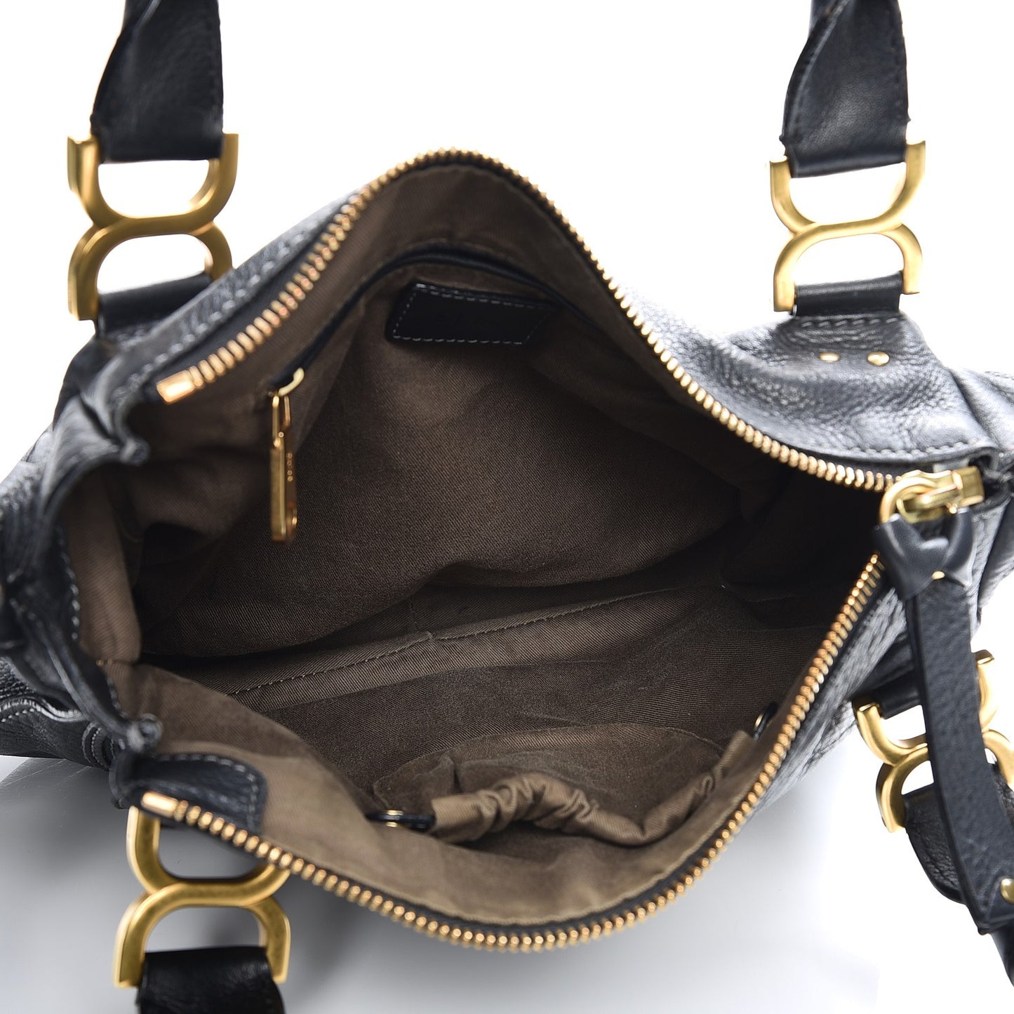 Calfskin Small Marcie Satchel Black