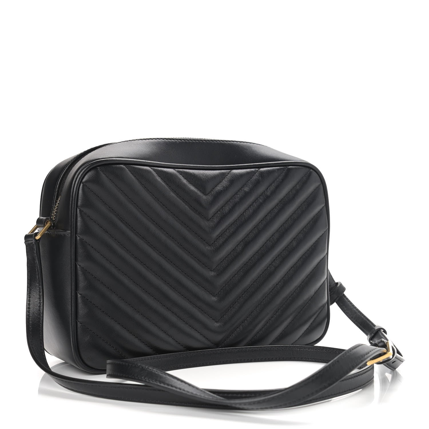 Saint Laurent Calfskin Matelasse Monogram Lou Camera Bag Black 4 of 10