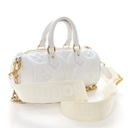 Louis Vuitton Calfskin Bubblegram Papillon BB Snow White 3 of 15