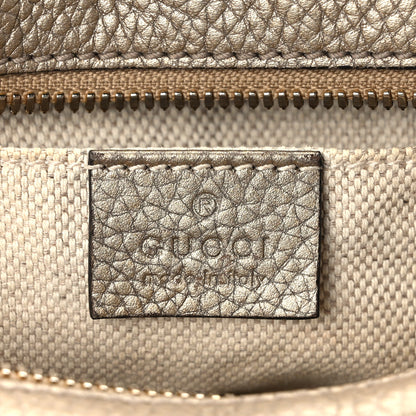 Gucci Metallic Pebbled Calfskin Small Soho Disco Bag Golden Beige 5 of 10