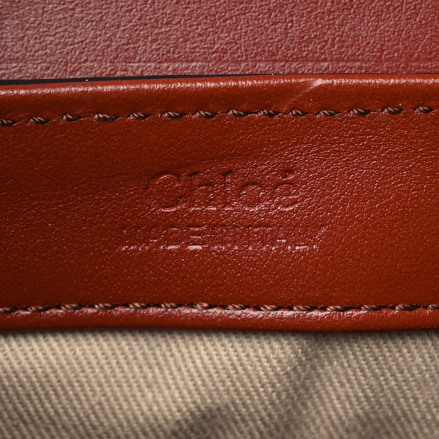 Chloe Calfskin Crocodile Embossed Mini C Double Carry Pink Red 6 of 8