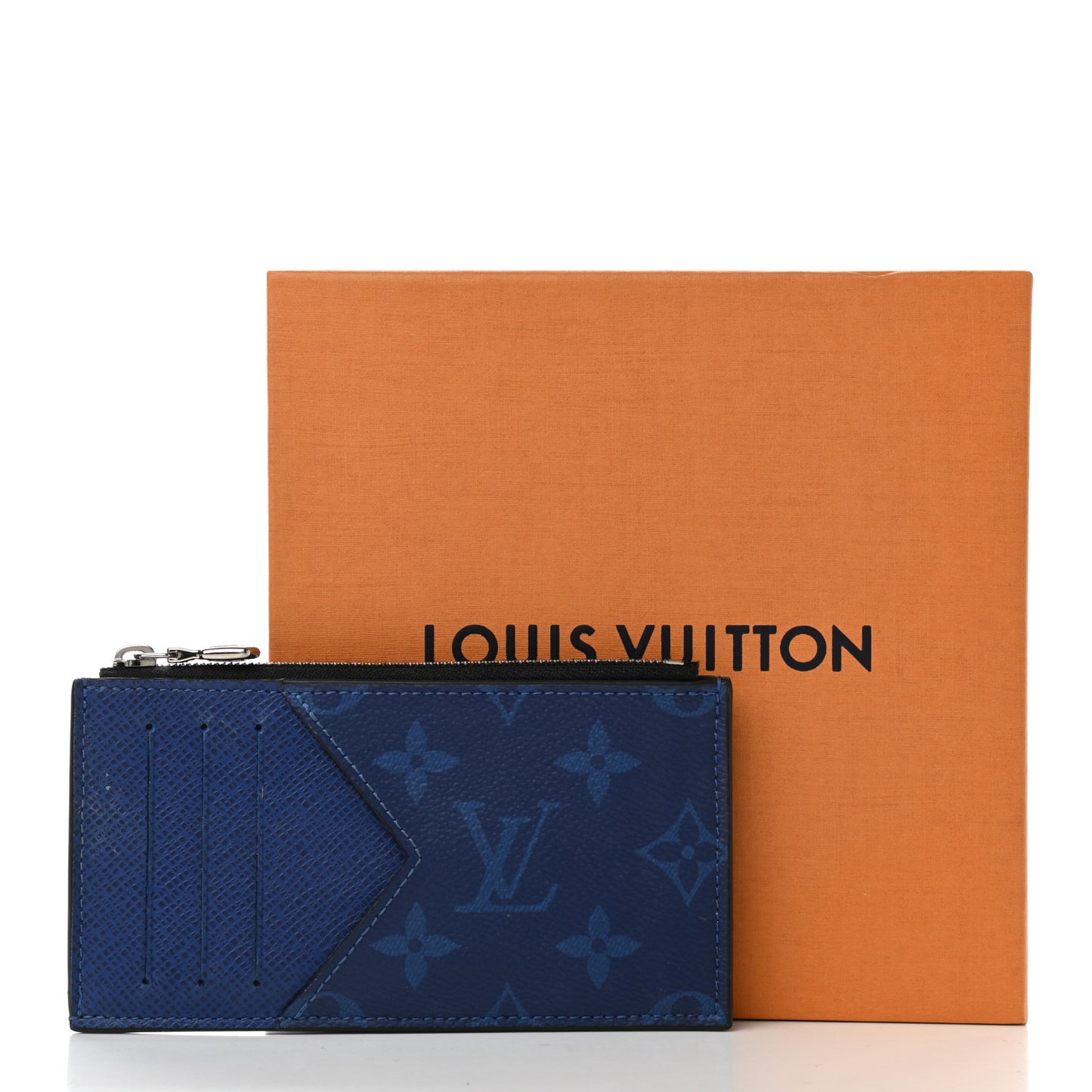 Monogram Taiga Coin Card Holder Cobalt