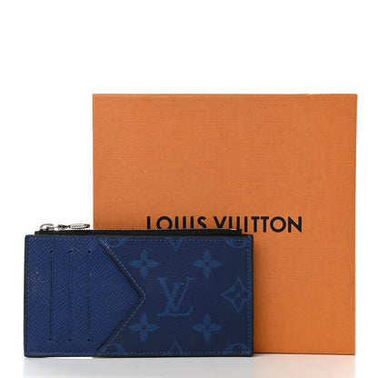 Louis Vuitton Monogram Taiga Coin Card Holder Cobalt 11 of 11
