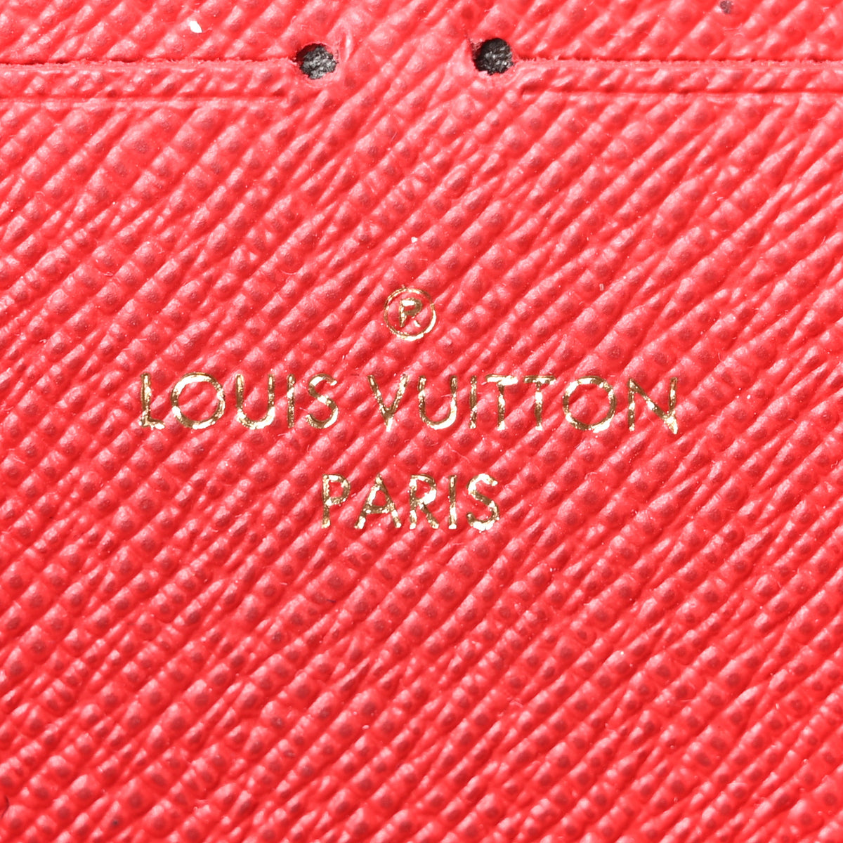 Damier Ebene Clemence Wallet Cherry