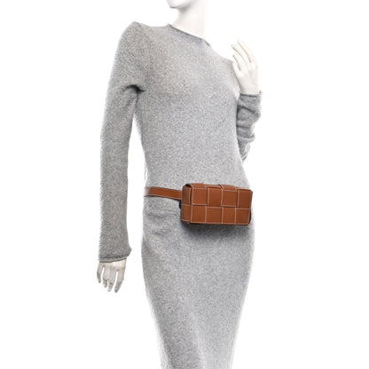 Bottega Veneta Calfskin Maxi Intreccio Mini Cassette Belt Bag Wood 2 of 11