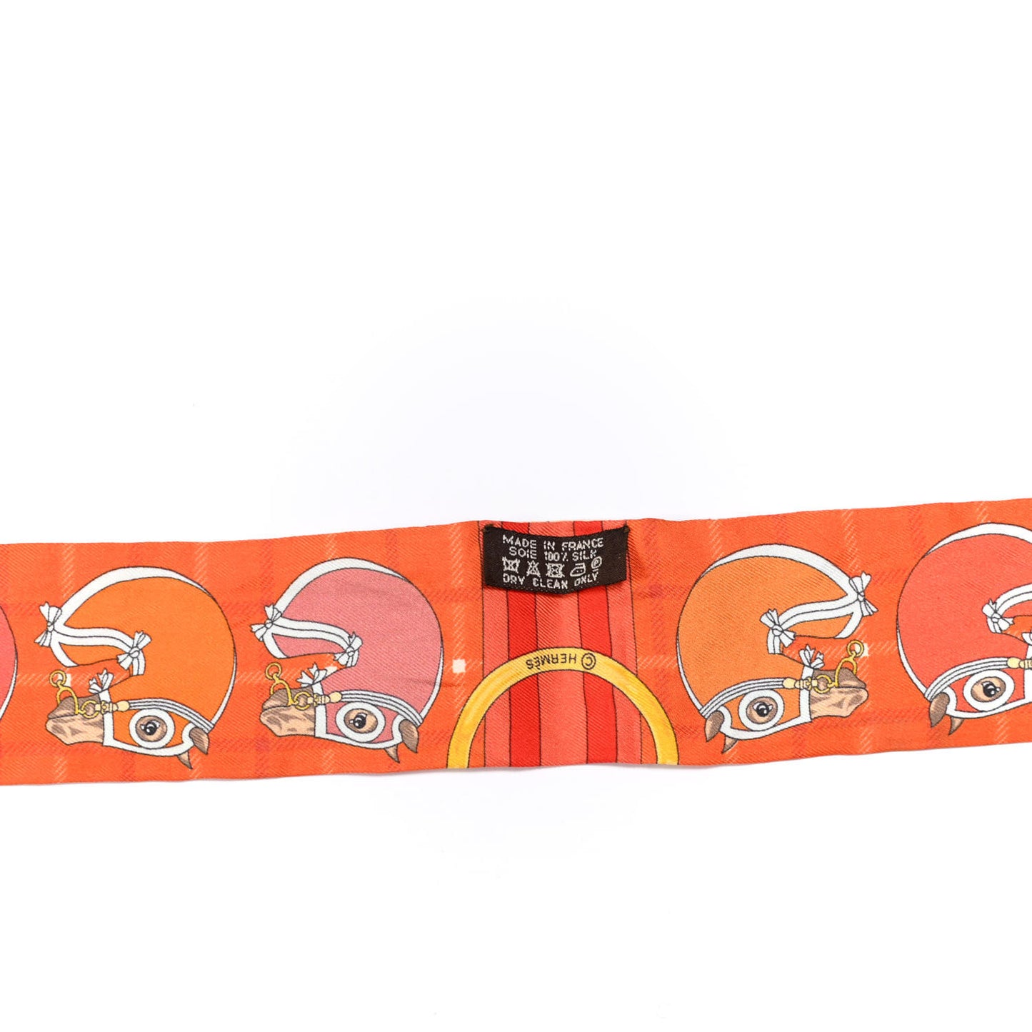 Silk Tatersale Twilly Rouge Orange Jaune D'Or