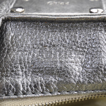Chloe Leather Paddington Metallic Silver 13 of 13