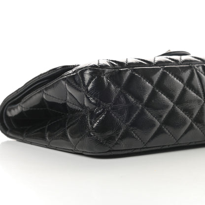 Chanel Distressed Patent Quilted 2.55 Reissue 227 Flap Black 9 of 14