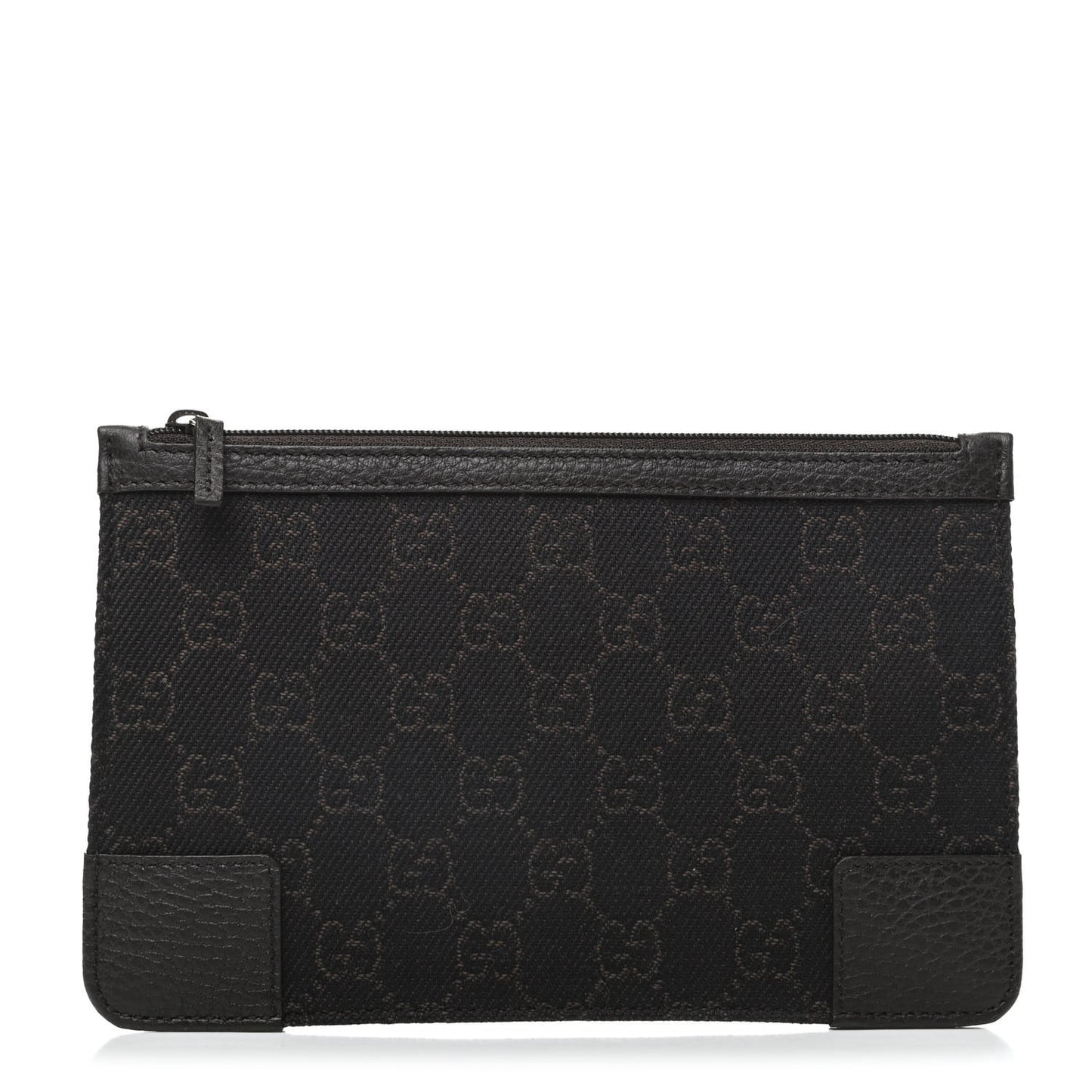 Monogram Zip Pouch Dark Brown
