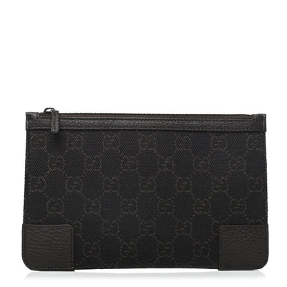 Gucci Monogram Zip Pouch Dark Brown 1 of 7