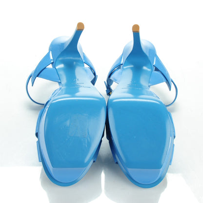 Saint Laurent Patent Tribute 75 Platform Sandals 37 Blue 5 of 9