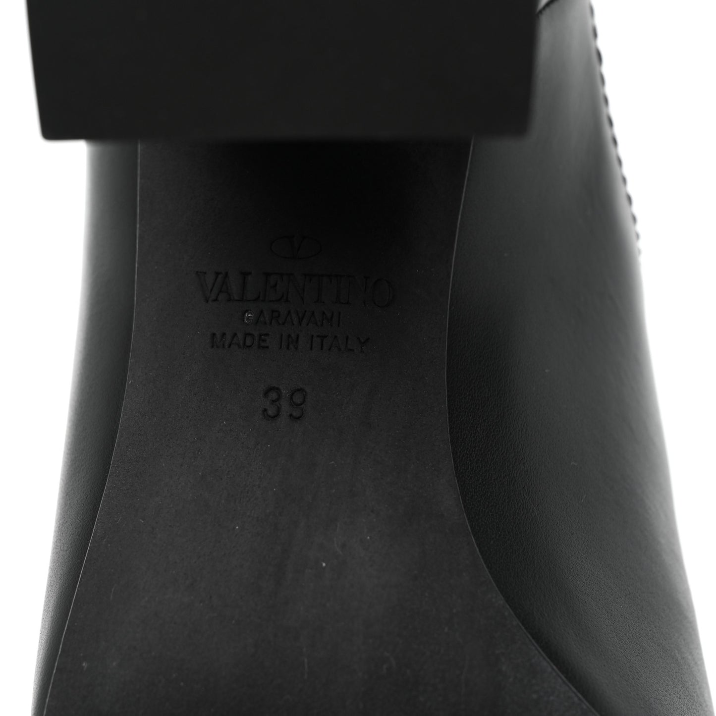 Calfskin Rockstud Chelsea 85mm Ankle Boots 39 Black