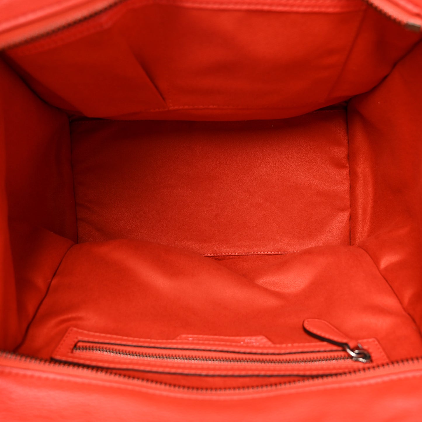 Drummed Calfskin Mini Luggage Coquelicot