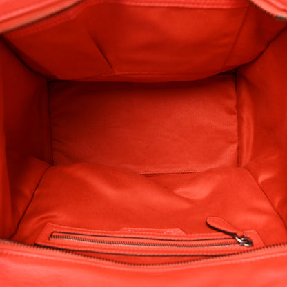 Celine Drummed Calfskin Mini Luggage Coquelicot 5 of 12