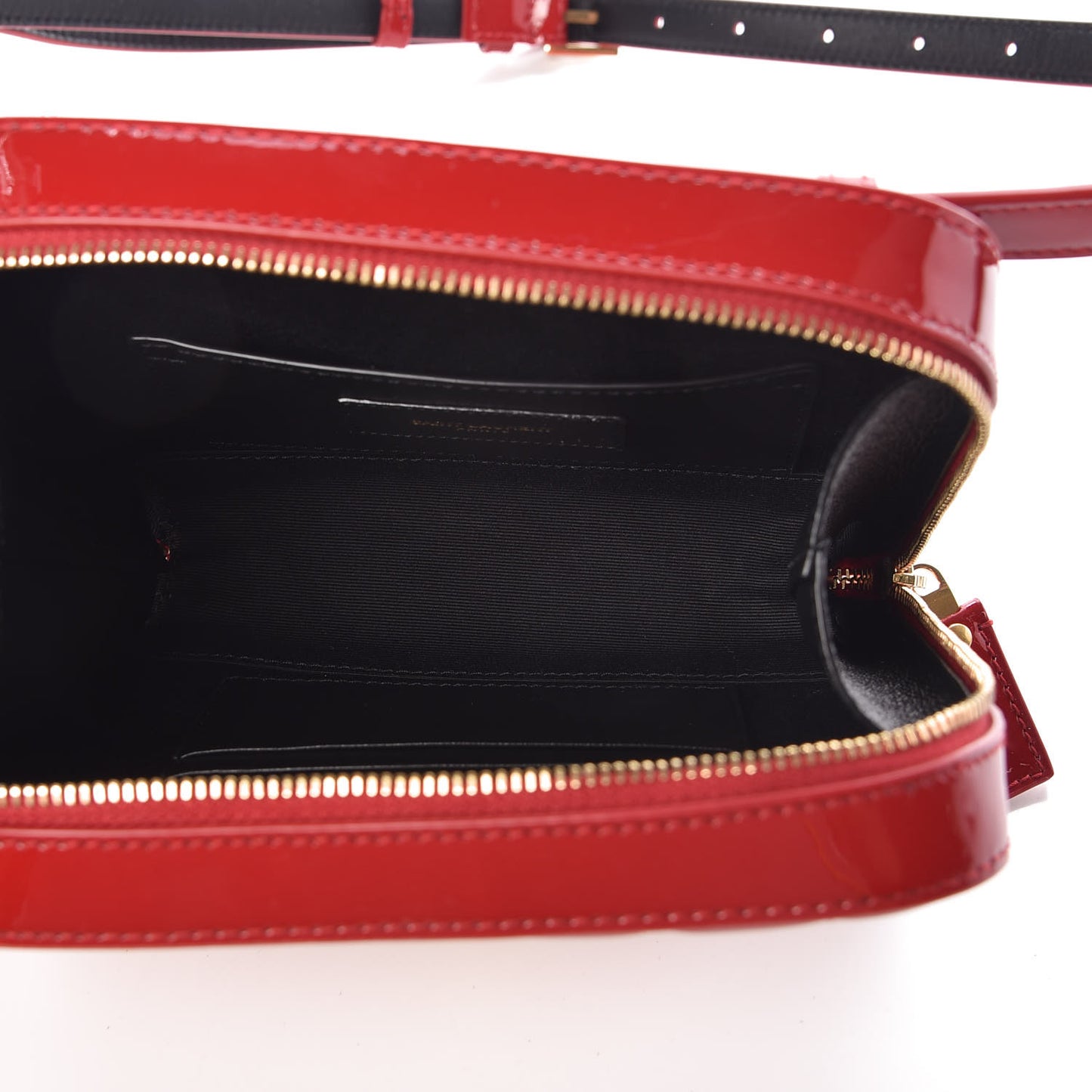 Patent Matelasse Vicky Monogram Belt Bag Red