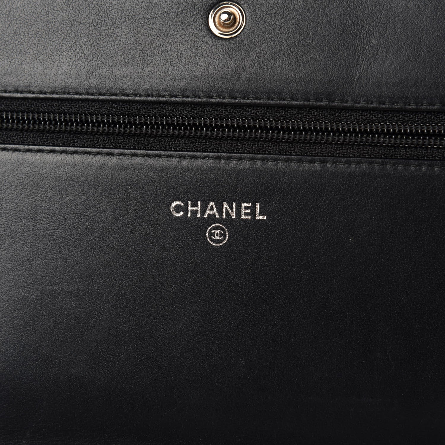 Chanel Caviar Quilted Diamond CC Wallet On Chain WOC Black 10 of 13