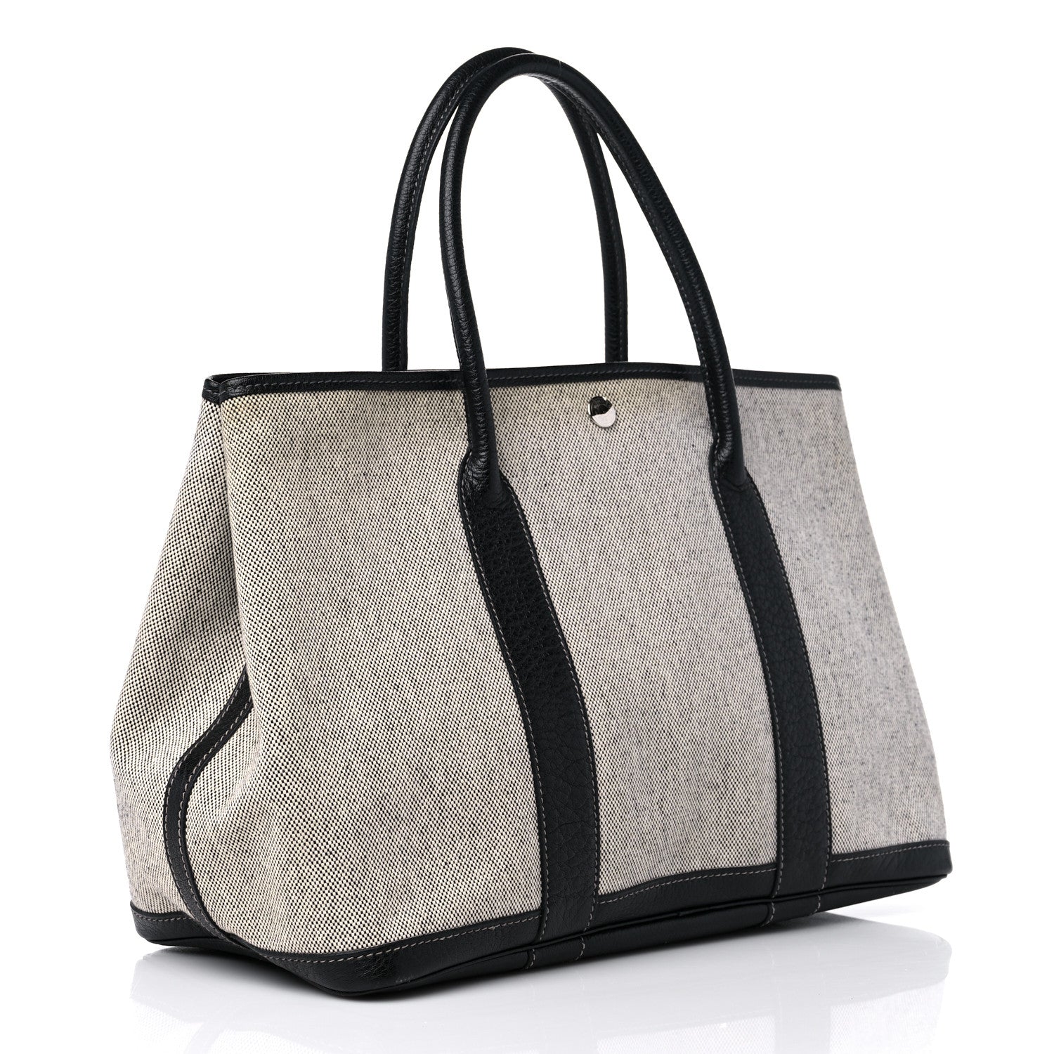 Hermes Toile Buffle Skipper Garden Party 36 MM Tote Black 3 of 14
