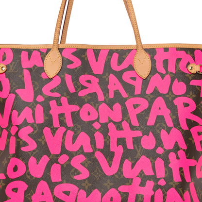 Louis Vuitton Monogram Graffiti Neverfull GM Fuchsia 8 of 14