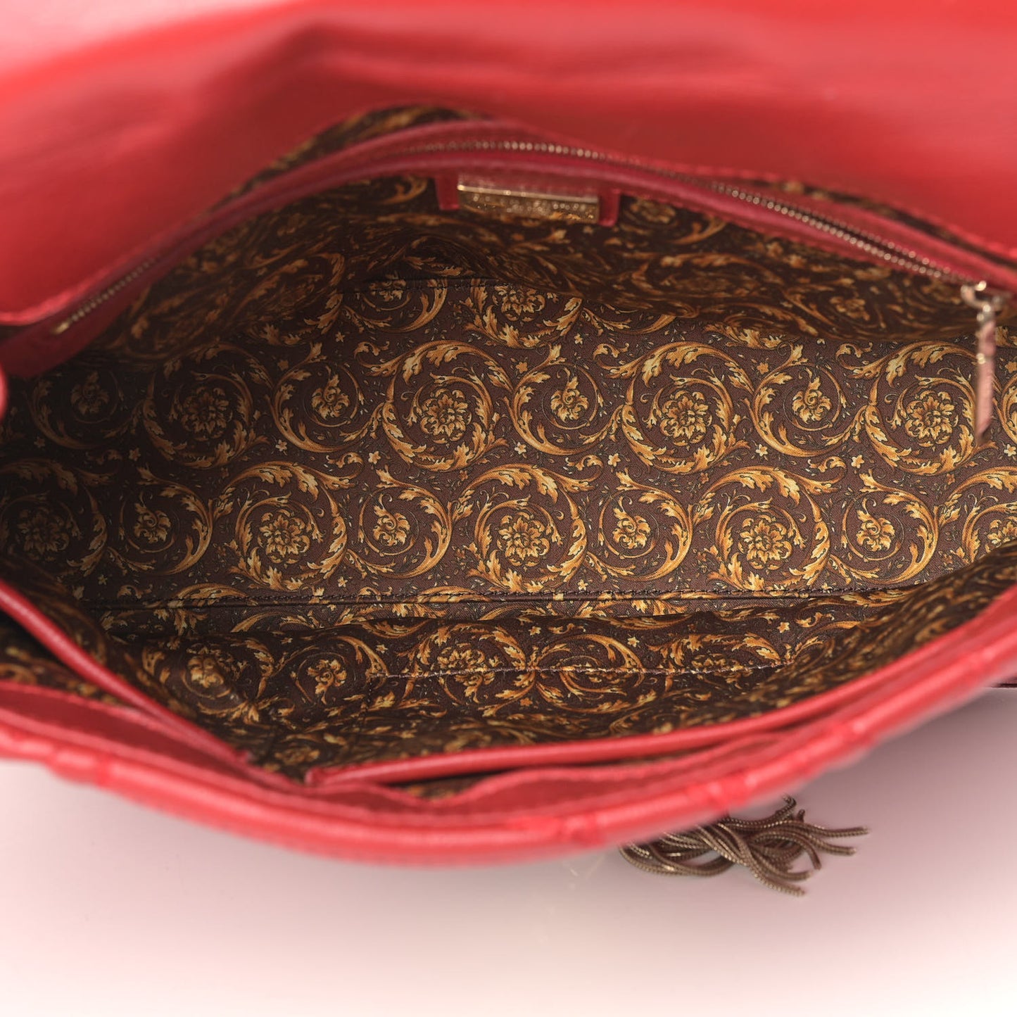 Barocco Quilted Nappa Altea Vanitas Satchel Red