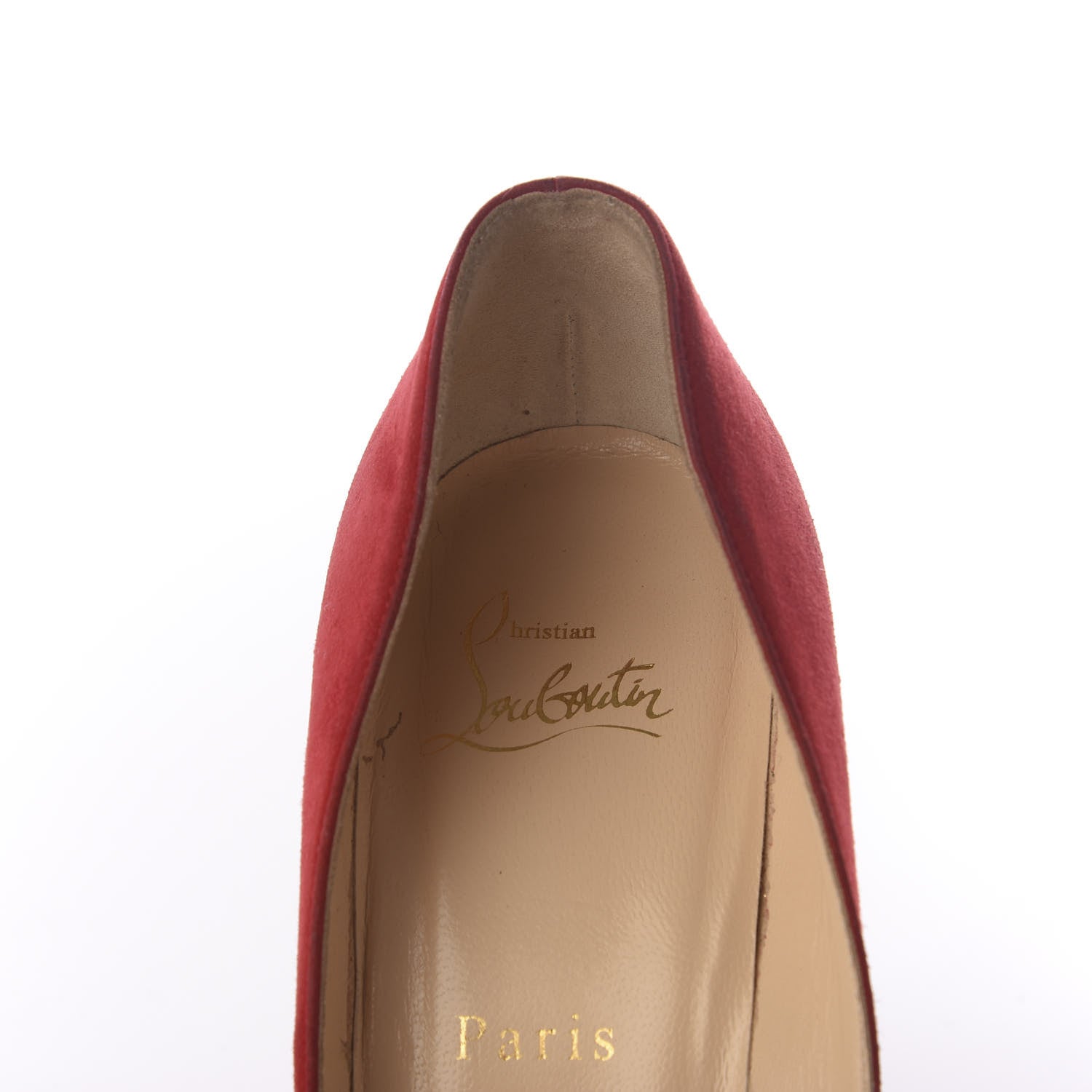 Christian Louboutin Veau Velours Pigalle Follies 100 Pumps 38 Oeillet 7 of 9