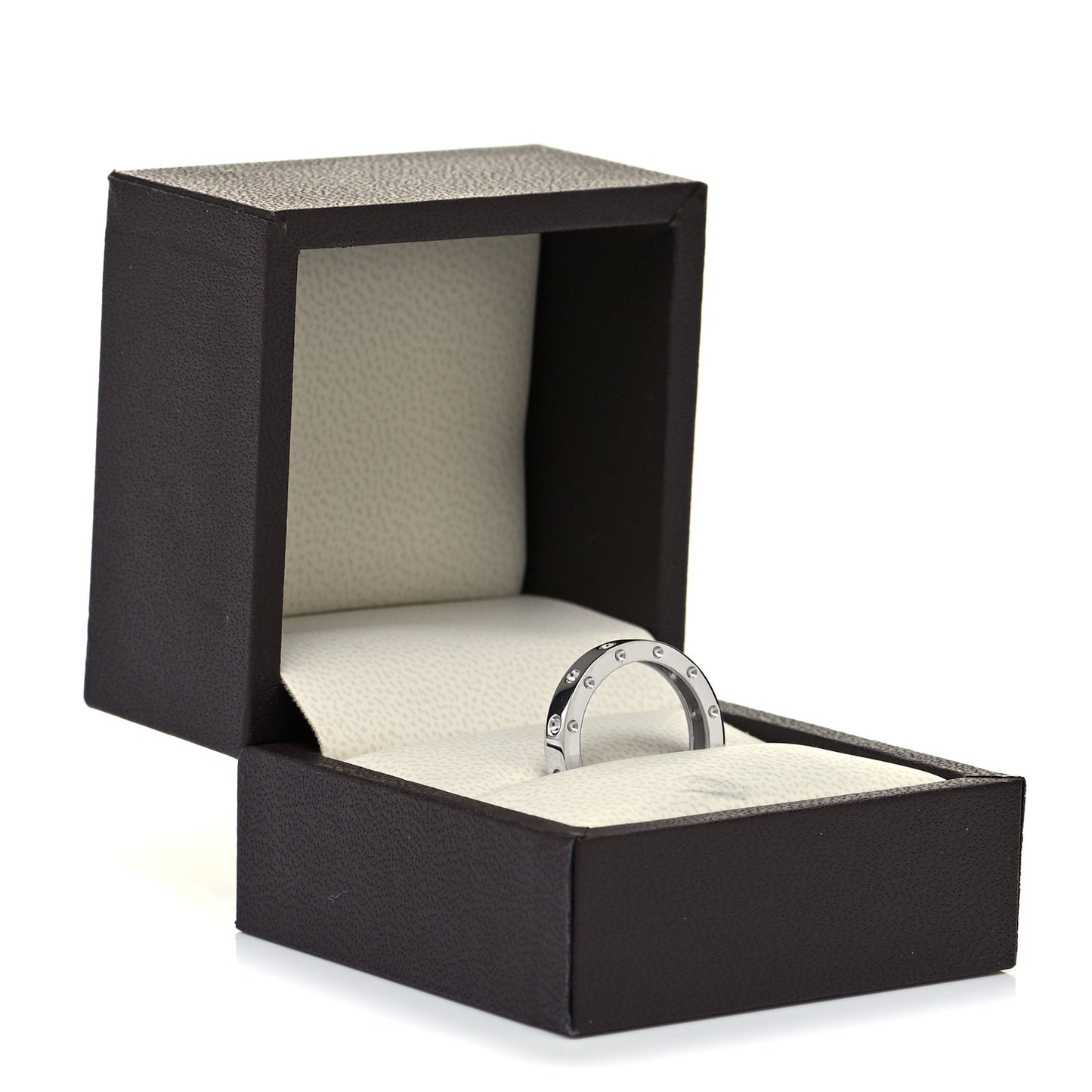 18K White Gold Round Pois Moi Ring 53 6.5