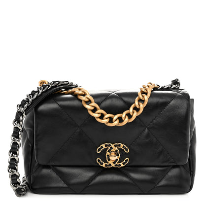 Chanel Lambskin Quilted Medium Chanel 19 Flap Black 1 of 9