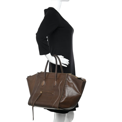 Celine Supple Calfskin Medium Phantom Luggage Taupe 2 of 17