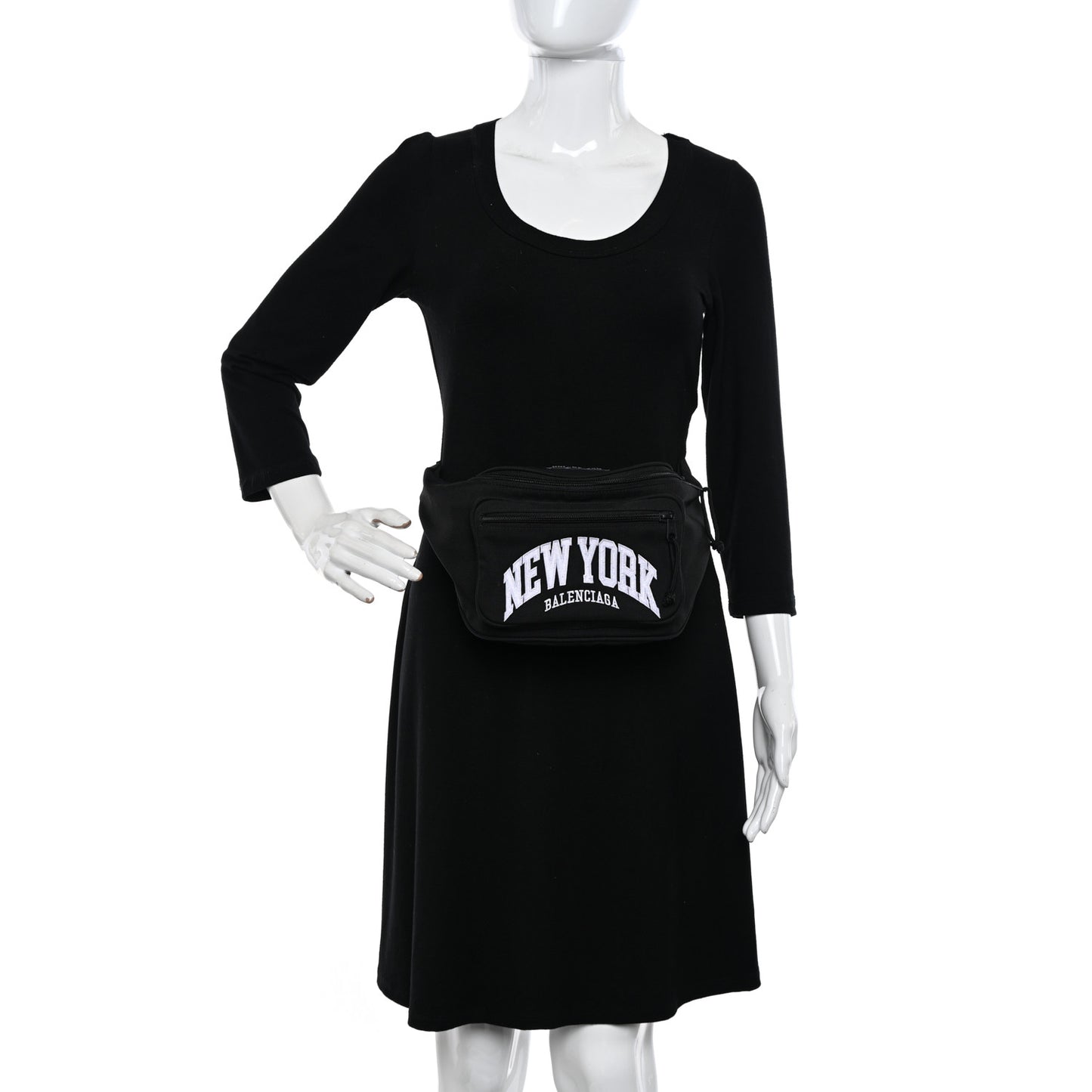 Nylon Canvas New York Explorer Belt Bag Black