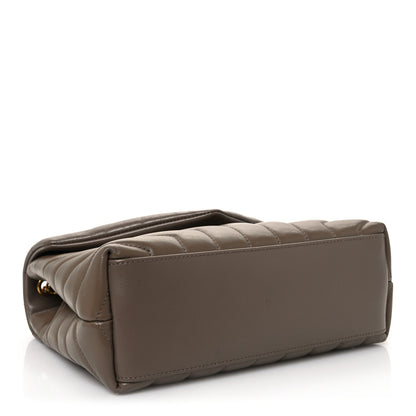 Saint Laurent Calfskin Y Quilted Monogram Small Loulou Chain Satchel Dark Beige 4 of 15