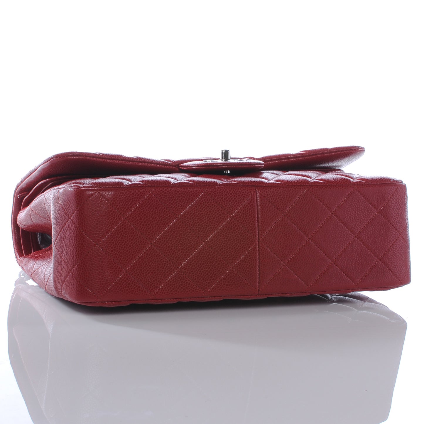 Caviar Jumbo Double Flap Red