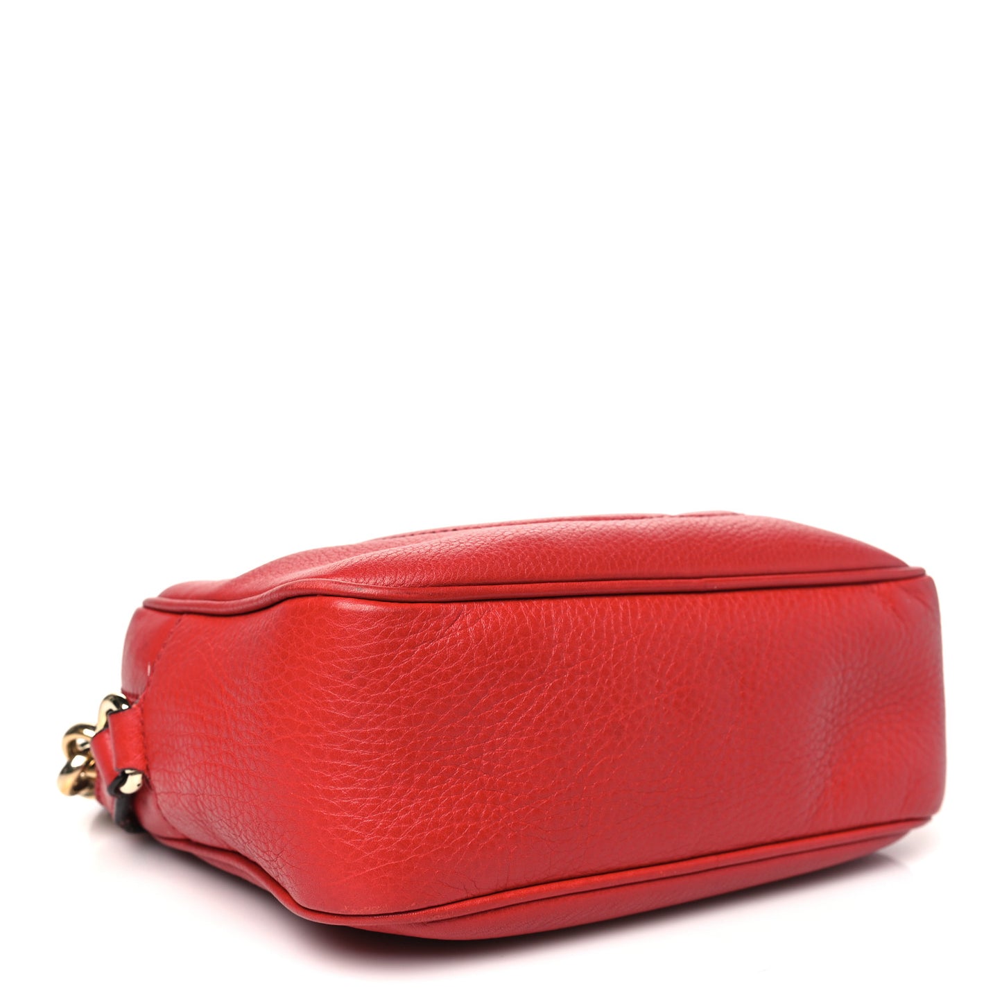 Pebbled Calfskin Small Soho Disco Bag Tabasco Red