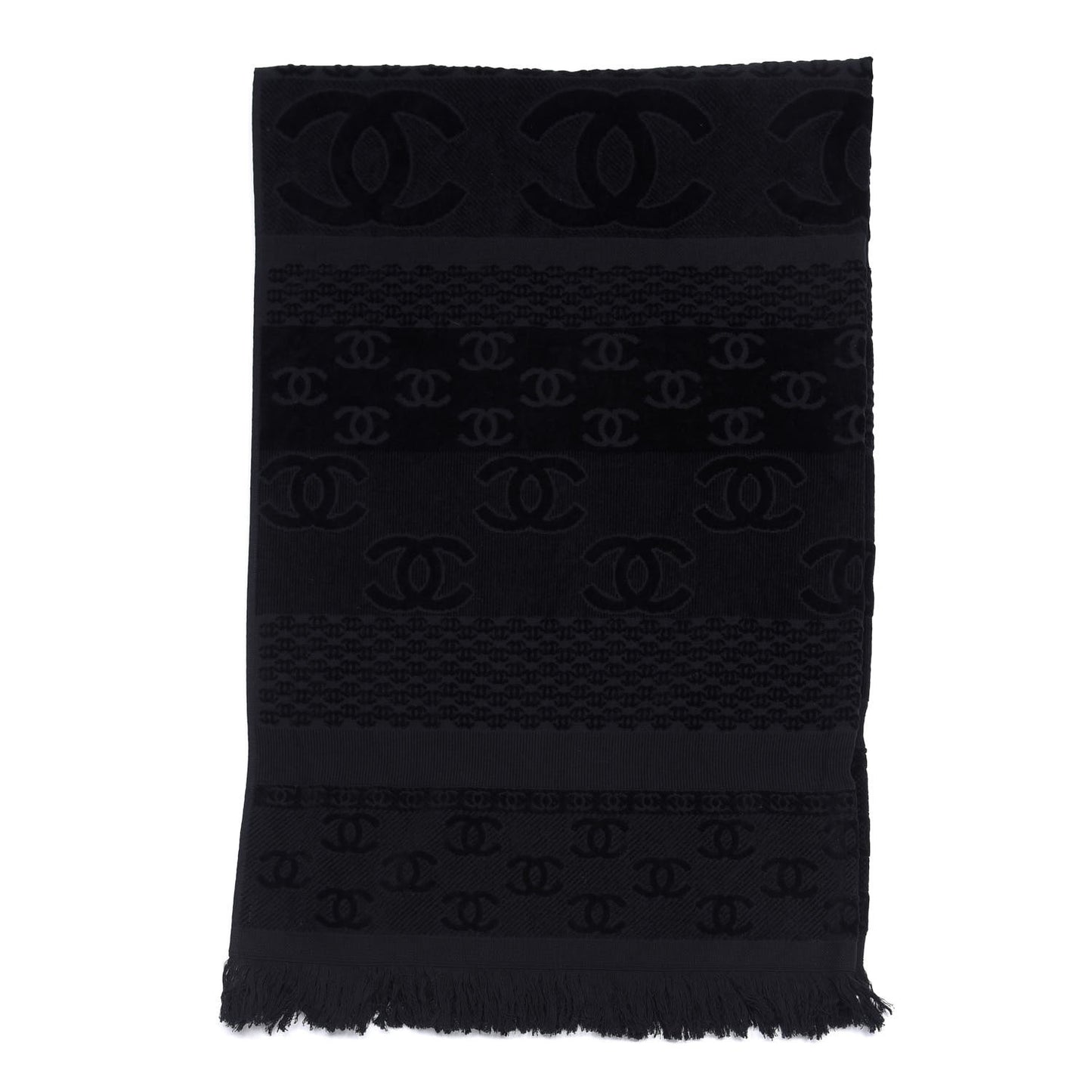 Terry Cotton CC Beach Towel Black