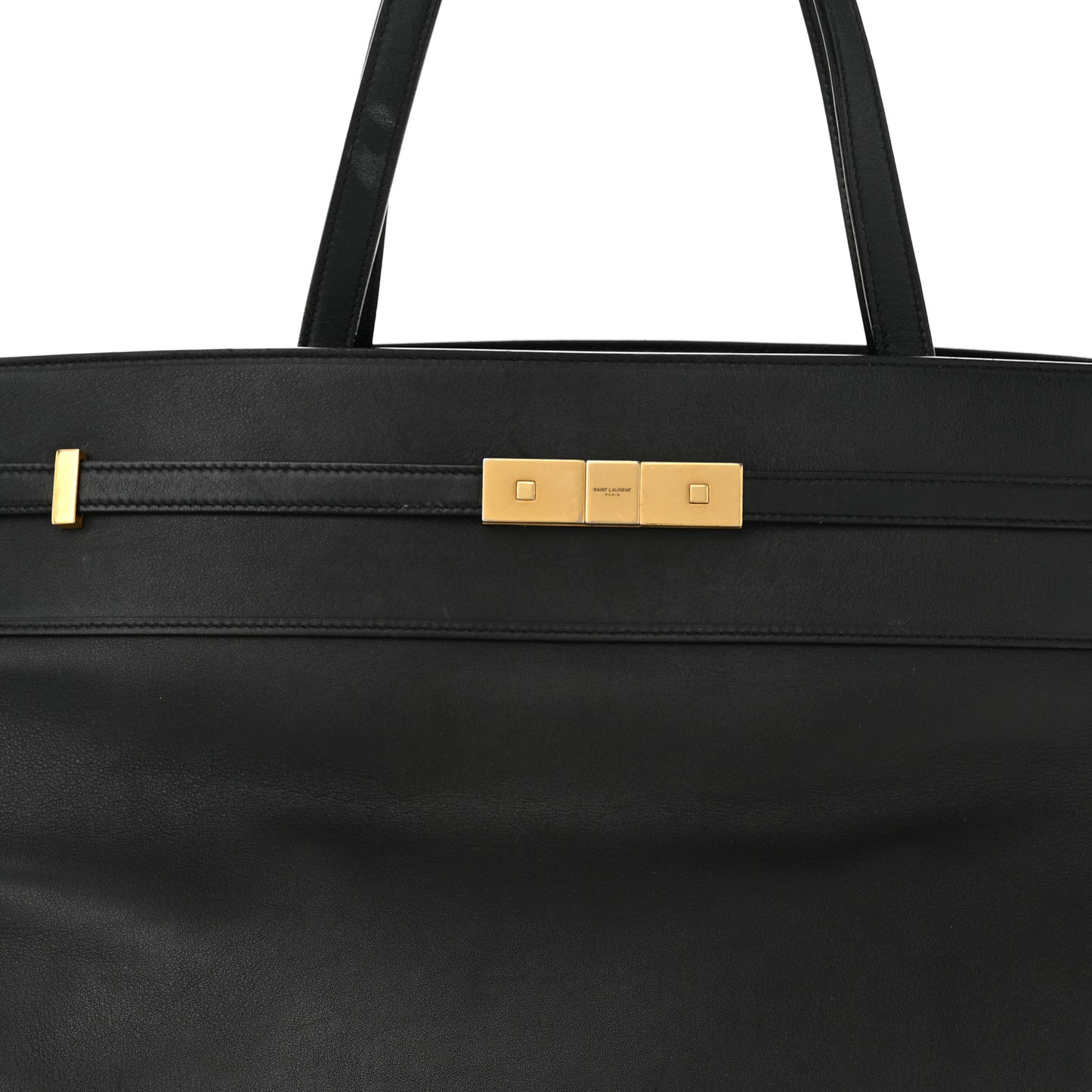 Calfskin Large Manhattan Shopper Tote Black