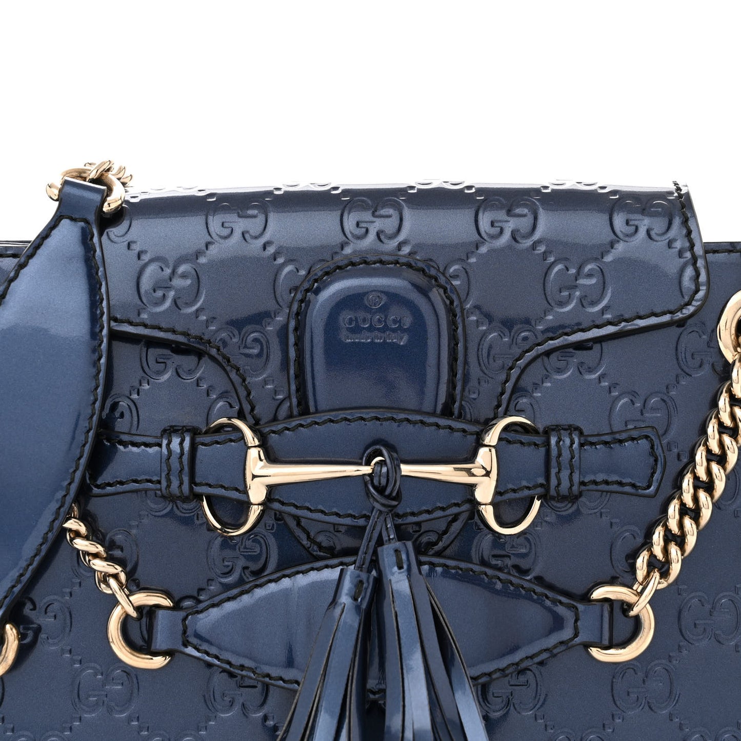Shine Guccissima Small Emily Chain Shoulder Bag Melanzana