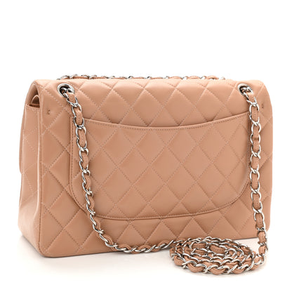 Chanel Lambskin Quilted Jumbo Double Flap Dark Beige 3 of 11