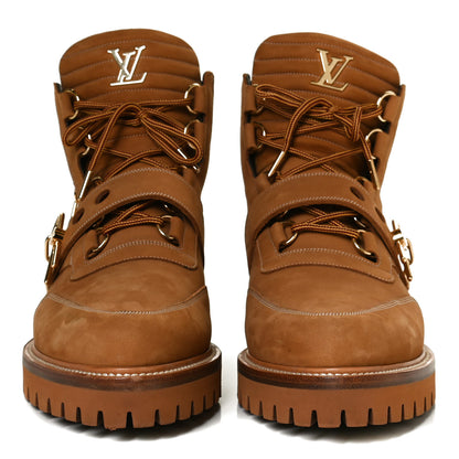 Louis Vuitton Suede Calfskin Monogram Mens Creeper Ankle Boots 8.5 Beige 3 of 14