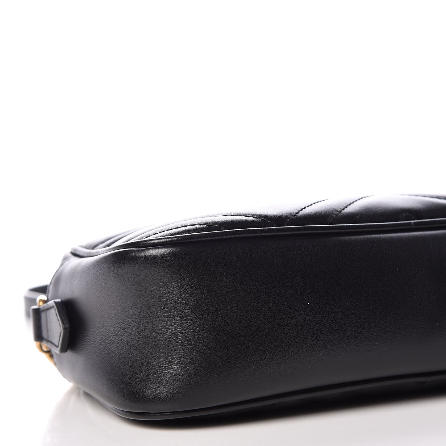 Calfskin Matelasse Small GG Marmont Chain Shoulder Bag Black